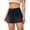 Black, variant on Sngxgn Solid Stretchy Cotton High Waist A-line Flared Casual Skater Mini Skirt(Blue,XL)