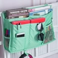 thumbnail image 3 of Bunk Bed Organizer, Bedside Caddy Hanging Bed Organizer Storage Bag 7 Pockets, for College Dorm Rooms Bed, Hospital Bed, Baby Bed Rails, 600D Oxford Cloth (Lake Blue), 3 of 7