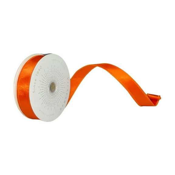 Vickerman QTX240718 1 in. x 10 Yards Burnish Orange Satin Ribbon