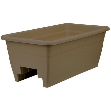 HC Companies SPX24DB0E2112-Inch Outdoor Plastic Deck Planter Box  Chocolate