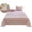 Pink, variant on Gingham Washed Cotton 3-Piece Bedding Set – Flat Sheet & 2 Pillowcases – Solid Color Minimalist Bed Sheet Set for Bedroom, Holiday Gift