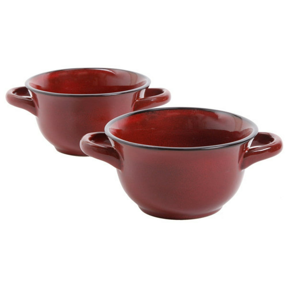 Mathiston 27 oz. Red Ceramic Soup Bowl, Set of 2