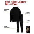 thumbnail image 5 of Quad Seven Boys' Fleece Jogger Set - 4 Piece Solid Pullover Hoodie and Cargo Sweatpants (Size: 8-18), 5 of 7