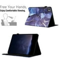 thumbnail image 2 of Case for iPad Pro 11" 2022 2021 2020 2018/Air 4/Air 5 Marble Pattern, Premium PU Leather Kickstand Magnetic Wallet Folio Flip Auto Sleep / Wake Case with Card Slots & Elastic Band & Pencil Holder, E, 2 of 5