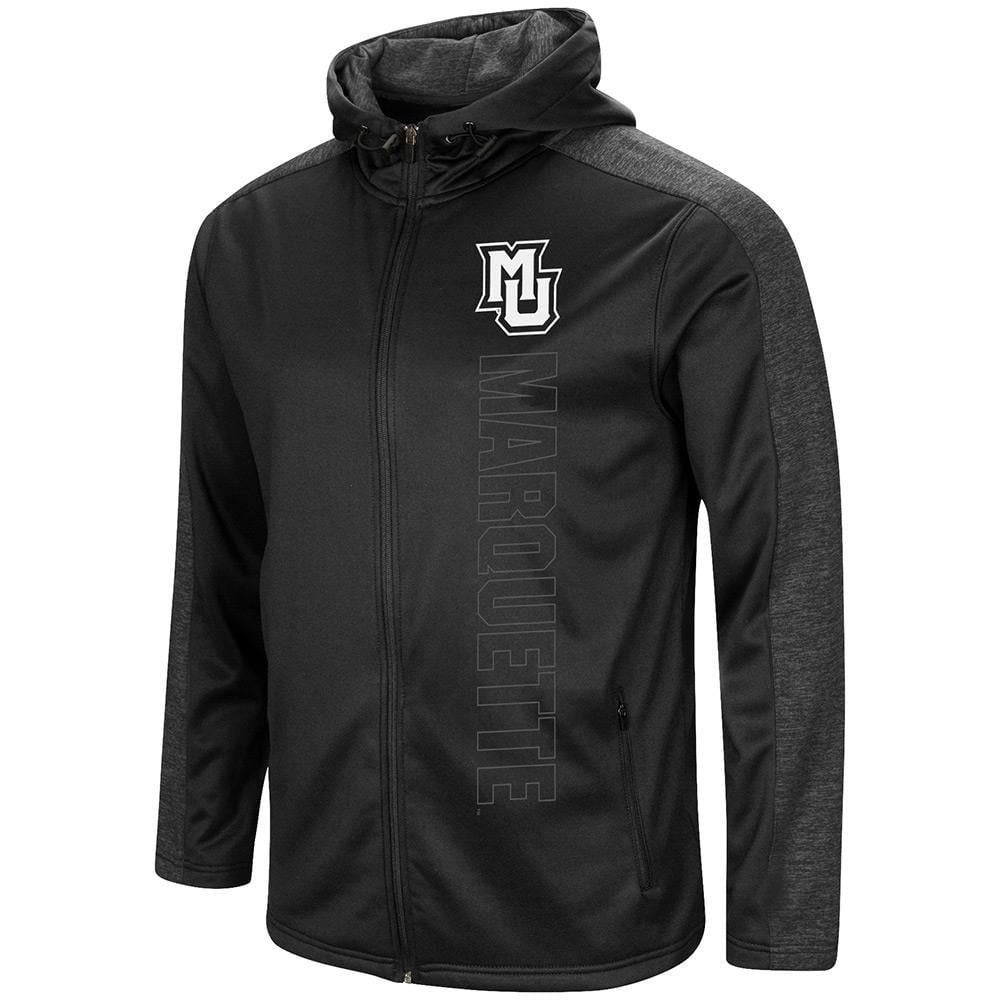 Mens Marquette Golden Eagles Blackout Full Zip Hoodie S by Colosseum