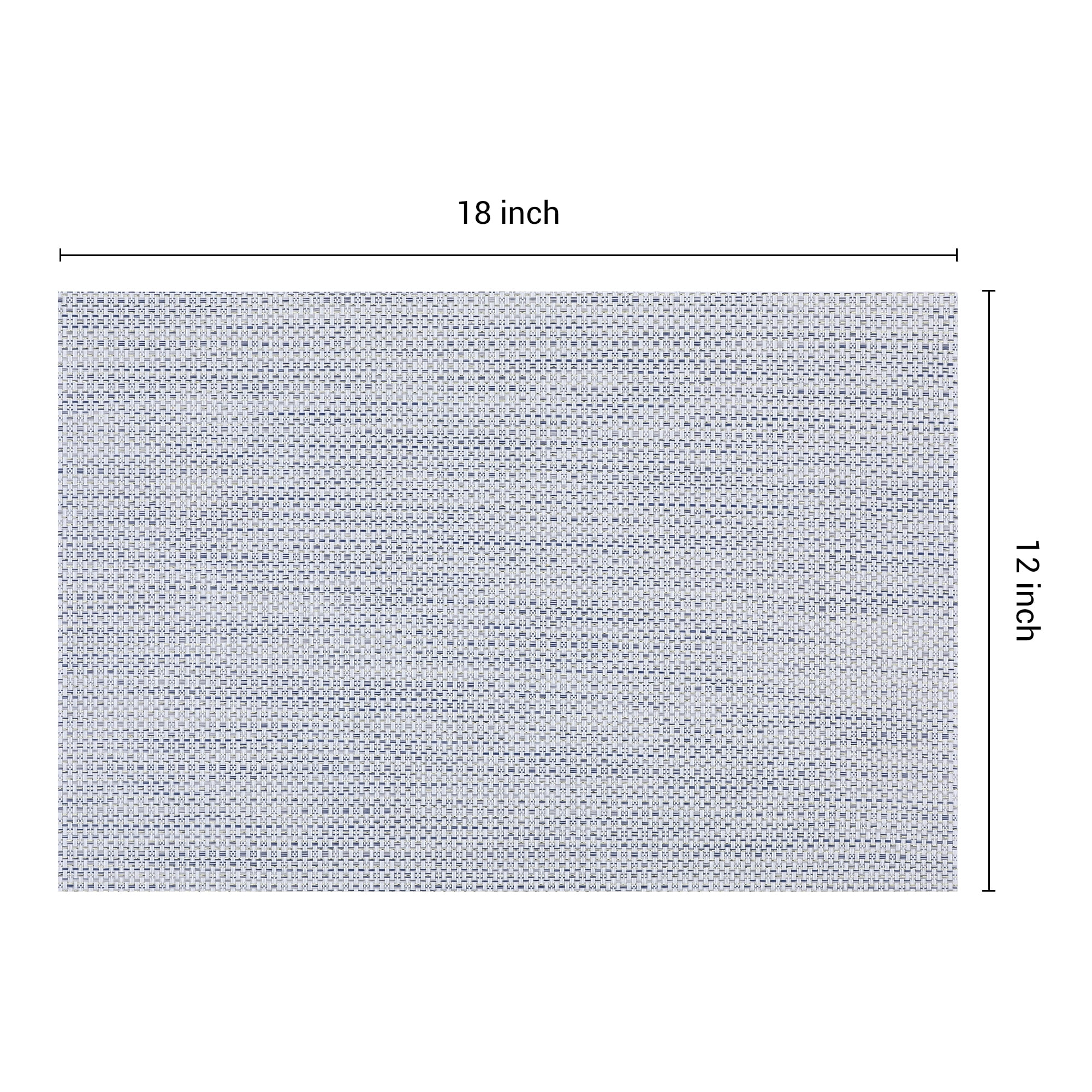 Unique Bargains Set of 6 Polyvinyl Chloride Solid Placemats Blue 18*12in