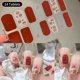 thumbnail image 1 of Pegatinas de envoltura de uñas de Gel semicurado, adhesivo florístico de colores puros, cubierta completa, pegatina impermeable de colores sólidos, manicura DIY, 14 puntas, 1 of 7