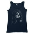thumbnail image 5 of Web Sugar Skull Women's Tank Top Black White Monochrome Gothic Beauty Elegant Day of the Dead Dia de Los Muertos, 5 of 7