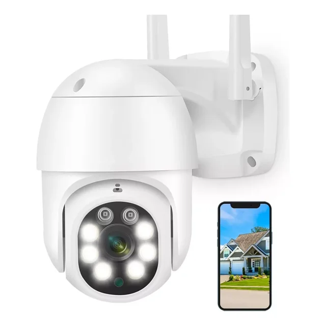 Cámara de seguridad Dheot GS132 Wireless con resolución 1080p visión nocturna incluida color blanco