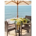 thumbnail image 3 of Outdoor Tablecloth with Umbrella Hole for Patio/Picnic/Party/Camping, Sunflowers Waterproof Table Cloth Square Cover Washable, Country Spring Botanical Flowers Bee Wooden (54"x 54"), 3 of 8
