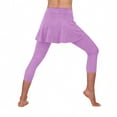 thumbnail image 4 of Mceream Skirted Leggings for Women Tennis High Waisted Tummy Control Soft Capri Leggings Workout Yoga Pants Going Out Bottoms Purple XXL, 4 of 6