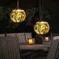 thumbnail image 4 of Linterna redonda LED de 8 pulgadas colgante impermeable con estampado de Tmvgtek nailon para boda fiesta de cumpleaños decoración al aire libre suministros de vacaciones regalo, 4 of 8
