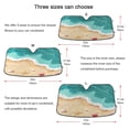 thumbnail image 5 of Universal Fit Accordion Auto Sunshade Windshield Sunshade 57'' x 31.5'' Waves and Seashells, 5 of 8