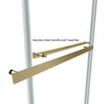 thumbnail image 4 of Vinnova Spezia 48" W x 76" H Double Sliding Frameless Glass Shower Door in Brushed Gold, 4 of 11