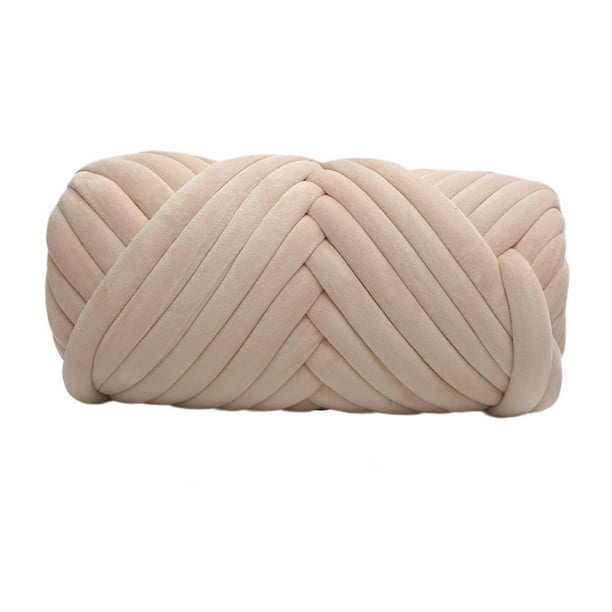 Hilo grueso de terciopelo Sunnimix 500G Velvet Bulky Chunky Yarn Arm Knitting Cómodo Crochet DIY Tubo lavable beige