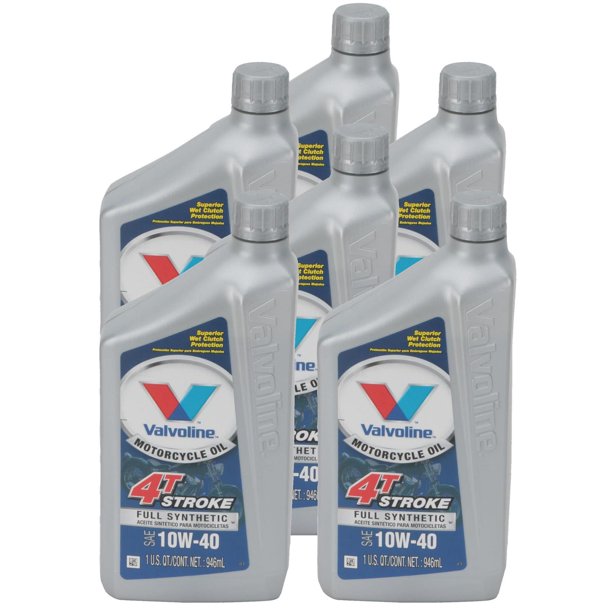 Valvoline 507679 Synthetic 10W40 Motorcycle Motor Oil, Case of 6