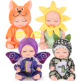 thumbnail image 1 of Minimuñecos Hanaive de 11 cm con ropa de animales, 4 unidades, regalo para niños, 1 of 6
