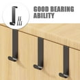 thumbnail image 2 of ELAYARD 6-Pack Black Aluminum Over Door Hooks with Smooth Edges, Easy to Install for Home Storage and Organization, 2 of 8