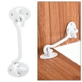 thumbnail image 6 of Uxcell 4 inch Hook and Eye Latch Barn Door Lock Stainless Steel, White, 6 of 7