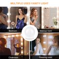 thumbnail image 4 of Hollywood-Inspired LED Vanity Mirror Lights Kit, 6-Piece USB-Powered with 3 Color Modes (Warm, White, Natural Light), Touch Dimmable Brightness, Soft Eye-Caring Illumination, Easy Stick-On, 4 of 7