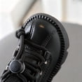 thumbnail image 5 of Eltusu Girls Ankle Boots Lace Up, PU Non-Slip Waterproof School Spring Winter Booties Black Size 9.5 Little Kids, 5 of 7