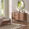 thumbnail image 2 of HOUROM Dresser for Bedroom,9-Drawers,63" Wide Farmhouse Large Dressers & Chest,4 Solid Wood Legs,TV Stand, Storage Organizer Furniture for Bedroom(Brown), 2 of 10