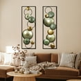 thumbnail image 2 of LuxenHome Set of 2 Multi-Color Circles Abstract Metal Wall Decor Wall Art Hanging Wall Sculpture, 2 of 9