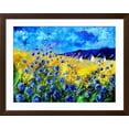 thumbnail image 2 of Art.com Blue cornflowers 68 Art Print by Pol Ledent, Brown Frame Wall Art, 40" x 32", 2 of 5