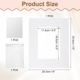 thumbnail image 2 of Uxcell 1 Sets Picture Mat 8"x10" Bevel Cut Frame Mattes with Backing for Display Art Measuring White, 2 of 7