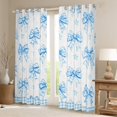 thumbnail image 2 of Castle Fairy Cute Bow-Tie Curtains Pack Of 2 (42X84 Each) for Children Girls,Stars Print Curtains Blackout,Geometric Grid Plaid Bedroom Curtains,Lightweight Room Decor, 2 of 6