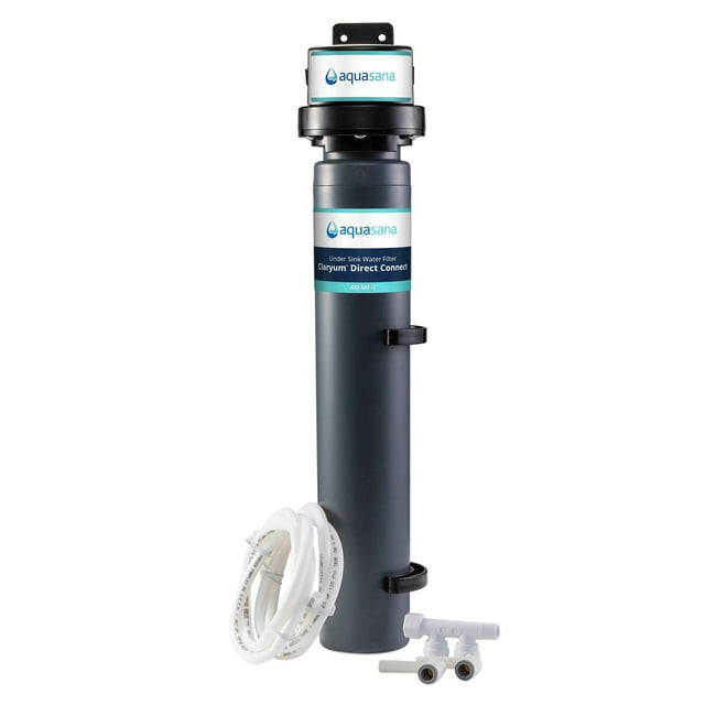Filtro de agua debajo del fregadero Aquasana: reduce el 99 % de 78 contaminantes, incluidos el cloro y el plomo, del agua del grifo - Claryum Direct Connect