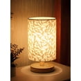 thumbnail image 3 of Lámpara De Mesa De Lino Beige Moderno Control Táctil Led Luz De Noche De Lino Lámpara De Noche Blanca Cálida Alimentada Por Usb Para La Decoración De La Sala De Estar Del Dormitorio Muyoka Hogar, 3 of 4