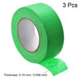 thumbnail image 3 of Uxcell 3Pcs 25mm 1 inch Wide 20m 21 Yards Masking Tape Painters Tape Rolls Dark Green, 3 of 5