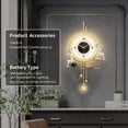 thumbnail image 5 of Gold Wall Clock for Living Room,Large Gold Decorative Wall Clock with Light,Creative Silent Wall Clocks Decorative for Kitchen/Entryway/Bedroom/Office Metal Wall Decor, 5 of 7
