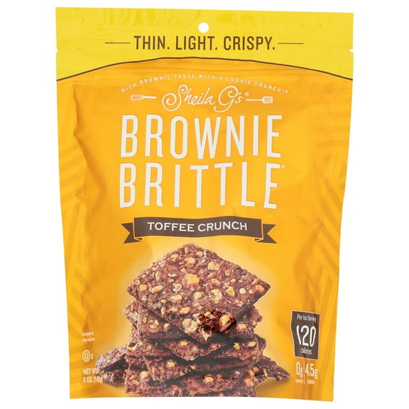 Pack of 6, Sheila Gs Toffee Crunch Brownie Brittle, 5 oz