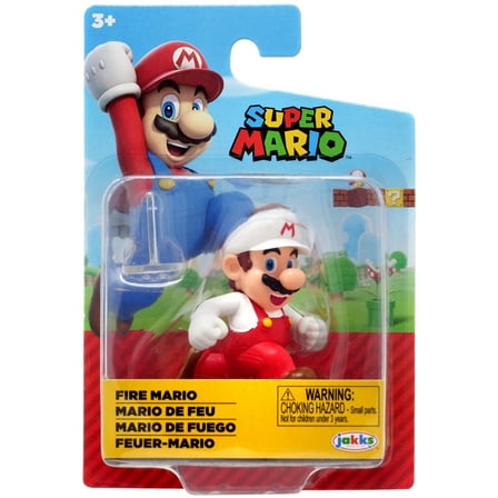 World of Nintendo Super Mario Fire Mario Mini Figure (Running, Red Overalls)