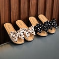 thumbnail image 5 of Douhoow Kid Girls Summer Beach Slippers Toddler Dots Open Toe Slide Slippers Nonslip Cross Slippers, 5 of 7