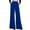 Blue, variant on LYXSSBYX Long Trousers Women Pants for Office Women's High Waist Fashion Solid Loose Wide Long Trousers Flowing Palazzo Pants