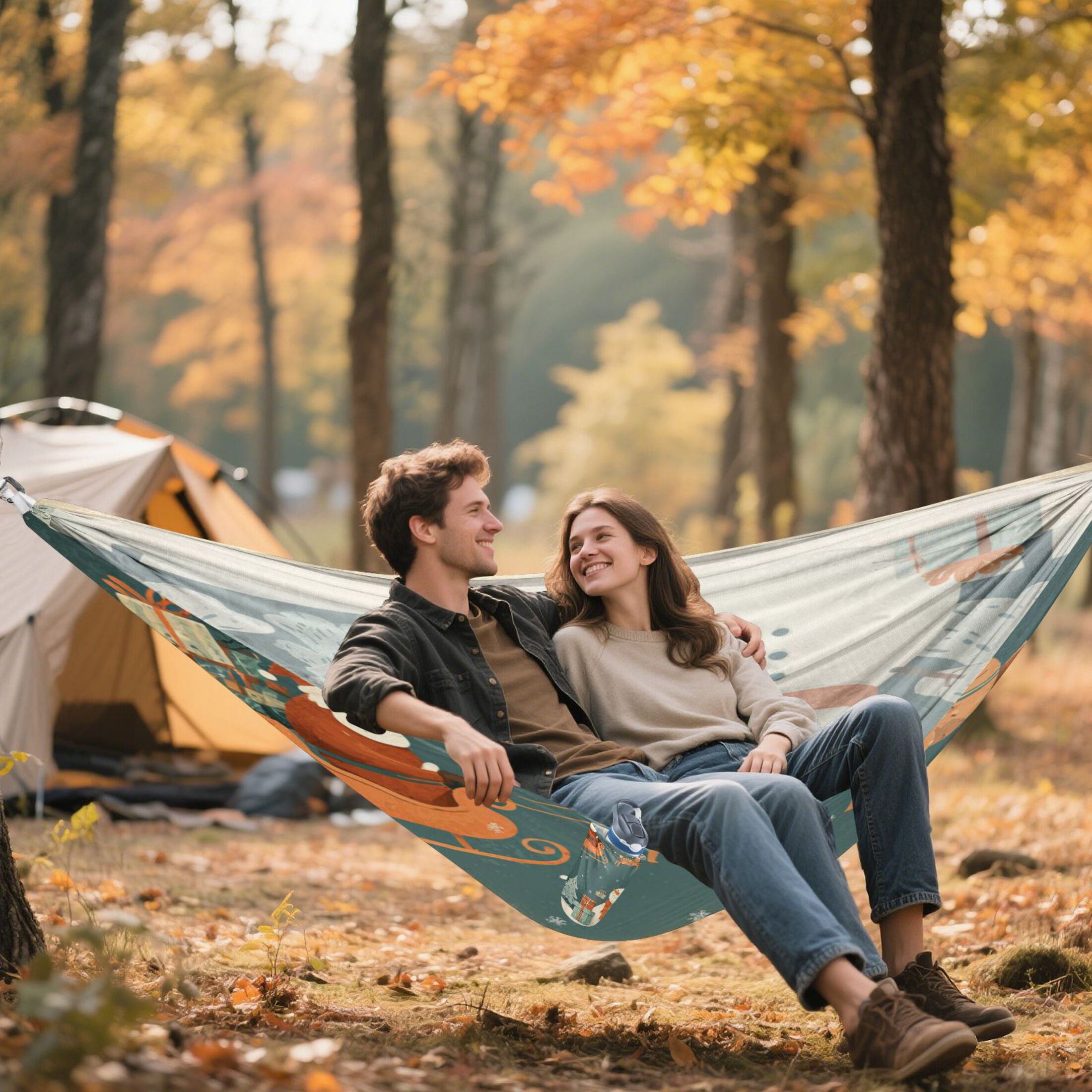 Hammock Camping Hammock Nylon Portable Hammock Travel Camping Hammock A Snowman