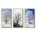 thumbnail image 2 of Designart "White Tree Winters beauty" Landscape Trees Framed Wall Art Set Of 3 - White Trees Frame Gallery Set For Office Decor, 2 of 6