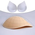 thumbnail image 6 of 2 Pieces Women Bra Insert Pads Push Up Enhancing Cup Lifter Droplets Shaped Shaper Breathable Soft Lightweight for Sports White, 6 of 10