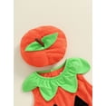thumbnail image 6 of Children Halloween Pumpkin Costume for Kids Toddler Infant Baby Halloween Costume Outfit Vest Hat Set Cosplay for Boys Girls, 6 of 8