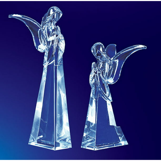 Pack of 4 Clear Icy Crystal Religious Christmas Butterfly Angel ...