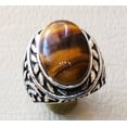thumbnail image 5 of Tiger Eye Mans Ring, Natural Tiger Eye Ring, Birthstone Ring, Silver Jewelry, 925 Silver Ring, Birthday Gift, Heavy Mens Ring, Arabic Design, Ottoman Style Ring, Christmas, Turkey Mens Signet Ring, 5 of 6