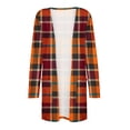 thumbnail image 5 of asdoklhq Womens Plus Size Coats Clearance Under $15.00, Woman Long Sleeve T-Shirt Autumn Open Front Christmas Cardigan Loose Outerwear Printing Blouse Coat Pockets Tops, 5 of 6