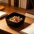 thumbnail image 4 of Square Cereal Bowl, Plastic Serving Bowl Portable for Picnic Snack Salad Dessert, Lightweight Reusable Soup Bowl for Home Camping Travel, Black, 4 of 6
