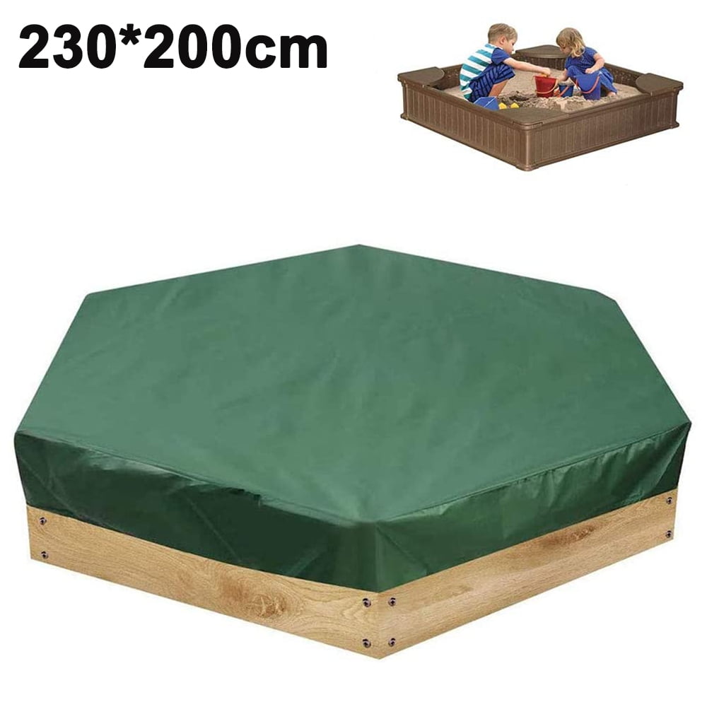 Sandbox Cover with Drawstring Waterproof Sandpit Pool Cover Square