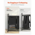 thumbnail image 5 of VEVOR 3 Section Laundry Sorter, Large Laundry Hamper with Metal Frame and Wooden Tabletop, Freestanding Storage Organizer Baskets with Pull-Out 600D Oxford Cloth Bags for Dirty Clothes, Bathroom, 5 of 8