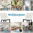 thumbnail image 6 of Modern Upholstered Dining Chairs Set of 2,Comfy Fabric Dining Room Chairs with Padded Seat and Wood Legs for Home,Office,Restaurant, 6 of 7