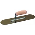 thumbnail image 2 of MARSHALLTOWN The Premier Line SP10GS 10-Inch by 3-Inch Golden Stainless Steel Pool Trowel with Curved Wood Handle, 2 of 3